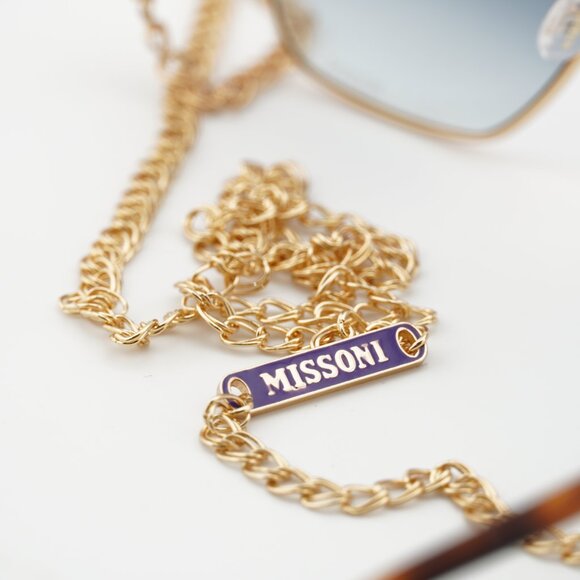 Missoni MIS 0052/S 0000 08 Square Sunglasses - Gold/Blue main image 7